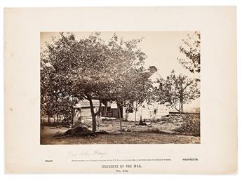 (CIVIL WAR--PHOTOGRAPHY.) Group of 3 mounted photographs from Mathew Brady's "Incidents of the War."